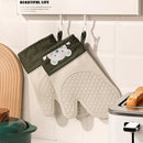Axyaa Silicone Oven Gloves for Kitchen Baking - Thick Insulation, Anti-Slip & Anti-Scald