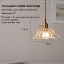 Axyaa Nordic Lotus Leaf Shape Copper Glass Pendant Light
