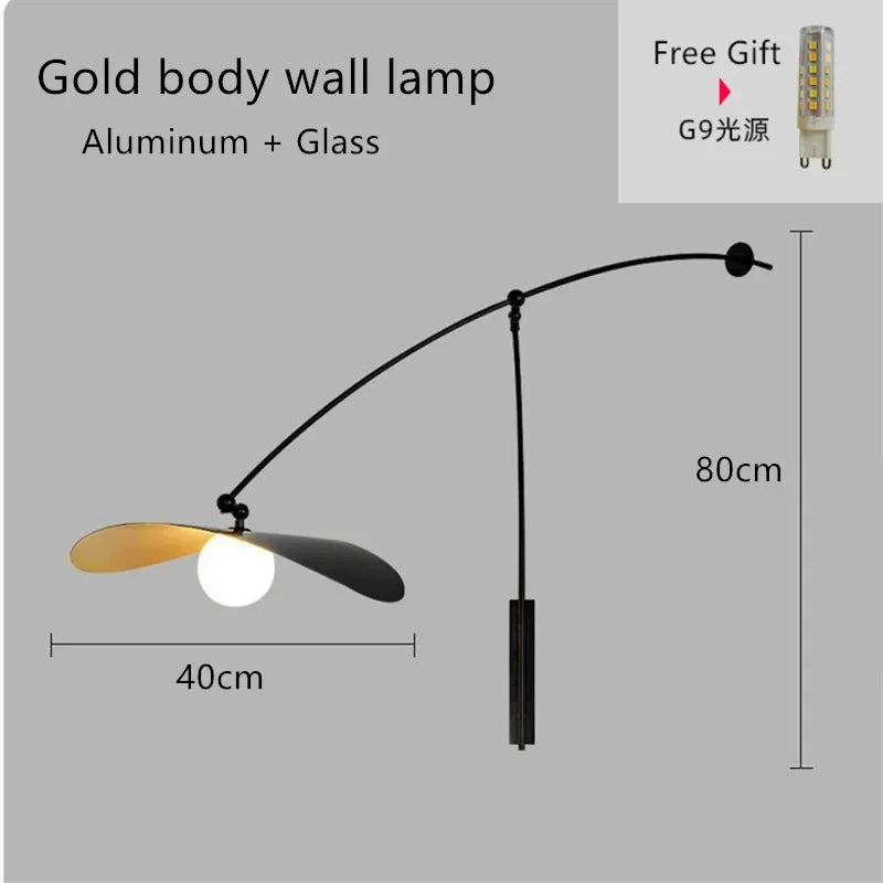 Axyaa Scandinavian Design Adjustable Wall Lamp for Living Room Study Bedroom