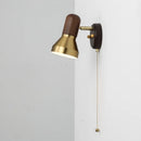 Axyaa Retro LED Wood Wall Lamp, Adjustable Angle Reading Light