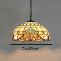 Axyaa Vintage Tiffany Glass Chandelier Restaurant Lantern