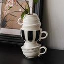 Axyaa Tea Cup Porcelain Vase for Table Decoration and Flower Arrangement