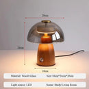 Axyaa Vintage Wood Desk Lamp - Retro Luxe Bedside Light with Switch