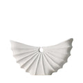 Axyaa Geometric Scallop Ceramic Vase Sea Shell Sector Home Decor Handmade Crafts