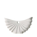 Axyaa Geometric Scallop Ceramic Vase Sea Shell Sector Home Decor Handmade Crafts