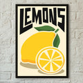 Axyaa Lemon Canvas Poster for Modern Home, Bar, Cafe Decor