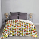 Axyaa Multi Stem Mid Century Modern Throw Blanket for Home Bedroom Sofa