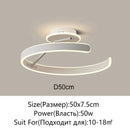 Axyaa LED Ceiling Light: Modern White Black Design for Home Living Room Décor