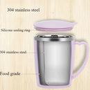 Axyaa Double Wall Stainless Steel Thermal Coffee Cup with Handle and Lid