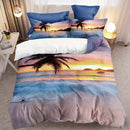 Axyaa Beach Scenes Print Duvet Cover Set for Bedroom Guest Room