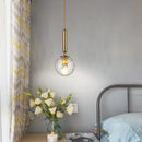 Axyaa Black/Gold Glass Ball Wall Lamp for Modern Room Decor