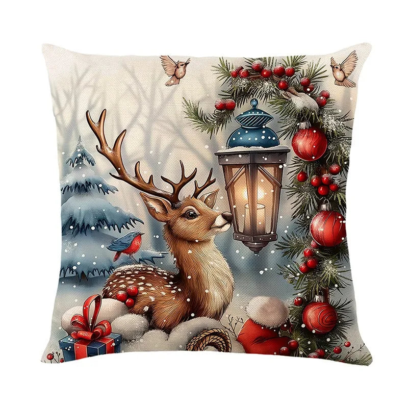 Axyaa Christmas Pillow Cover Set - Festive Home Decor & Gift