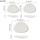 Axyaa Triangular Ceramic Steak Plate for Molecular Gastronomy and Fine Dining