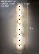 Axyaa Marble LED Wall Sconce - Minimalist Lighting Fixture for Home Decor