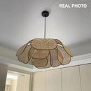 Axyaa Flower Rattan Pendant Lights Chandelier Luminarias