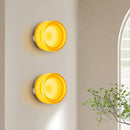 Axyaa Round Wall Lamp LED Sconce Amber Smoky Gray Shade Nordic Home Decor