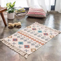 Axyaa Geometric Tufted Tassel Rug Tapestry for Home Decor