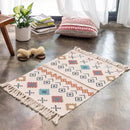 Axyaa Geometric Tufted Tassel Rug Tapestry for Home Decor