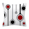 Axyaa Red Geometric Pillowcase Abstract Pachwork Cushion Cover Square Home Decor