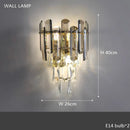 Axyaa Crystal Table Lamp 3000K E14 Bulb for Bedside Office Decoration
