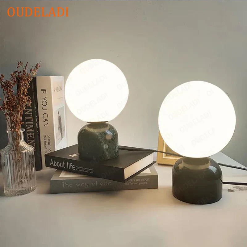 Axya LED Glass Ball Table Lamp for Modern Home Decor