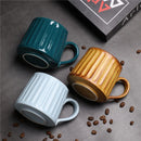 Axyaa Retro Coarse Pottery Coffee Cup and Saucer Set