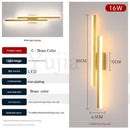 Axyaa Modern Slim LED Wall Sconce 16W Integrated Black Gold Brass Nordic Wall Lamp