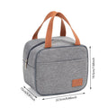 Axyaa Portable Gray Lunch Tote: Insulated Oxford Cooler Bag for Work, School, Picnics