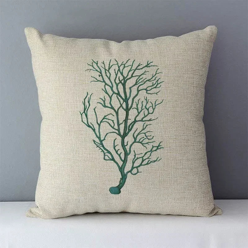 Axyaa Trees Printed Cozy Cushion for Living Room - Home Decor Pillowcase 45x45cm