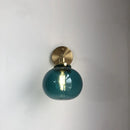 Axyaa Glass Wall Lamp Bedroom Bedside Minimalist Arm Nordic Lights Blue Green Clear Glass