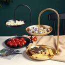 Axyaa Double Layer Nordic Luxury Tray Cake Rack Wedding Decor Kitchen Storage