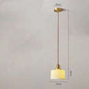 Axyaa Ceramic Brass Pendant Lights - Nordic Japanese Style Hanging Lamp