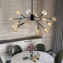 Axyaa Crystal Chandelier Dining Room Ceiling Light Luxury Pendant Lamp