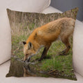 Axyaa Fox Pillowcase for Home, Office, Car Decor