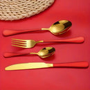 Axyaa Stainless Steel Christmas Tableware Set