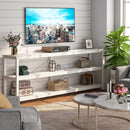 Axyaa 71" Sofa Tables with 3 Tiers Storage Shelves