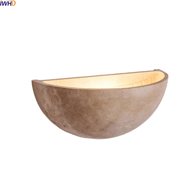 Axyaa Yellow Travertine LED Wall Lamp Nordic Modern Stair Home Lighting