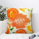 Axyaa Aperol Spritz Themed Decorative Pillow Covers for Sofa, Bedroom, Car