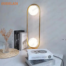 Axyaa Frosted Glass Ball Table Lamp Gold Silver Brass Black Study Bedroom Lighting