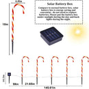 Axyaa Solar LED Candy Cane Lights - 8 Function, Waterproof for Courtyard, Outdoor Parties