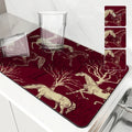 Axyaa Non-Slip Absorbent Drying Mat for Kitchen Tableware and Counter