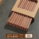 Axyaa Red Sandalwood Blessings Chopsticks: High-End Solid Wood Chinese Tableware