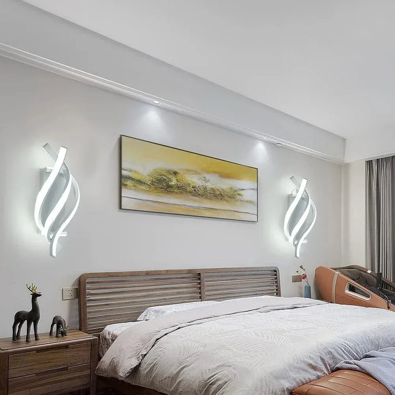 Modern LED Wall Sconce Light Dimmable Twist Design by Axyaa