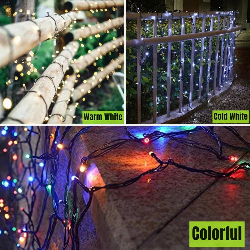 Axyaa 200LED Outdoor LED Fairy Light for Christmas Patio Garden Decor.