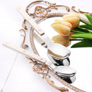 Axyaa Silver Acrylic Handle Cutlery Set, Stainless Steel Western Dinner Flatware