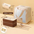 Axyaa Portable Divided Bento Lunch Box - Microwaveable & Stackable Tiger-container for Kids