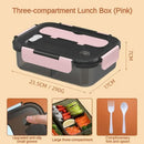 Axyaa Portable Lunch Box Set with Utensils and Microwave-Safe Container