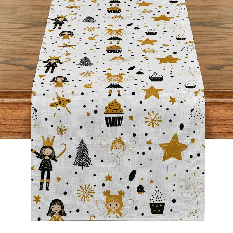 Axyaa Polka Dot Table Runner for Kitchen, Dining & Party Decor
