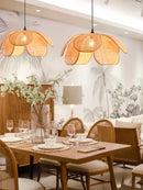 Axyaa Wabi Sabi Rattan LED Pendant Lights for Home Decor