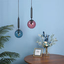 Axya Glass Ball Pendant Lamp: Nordic Minimalist LED Hanging Light for Living Room